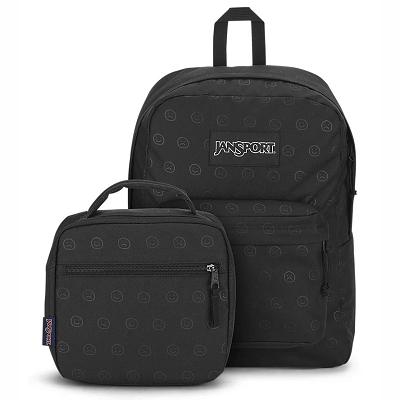 Black JanSport HAPPY AND SAD BUNDLE School Backpacks | MY_JS149