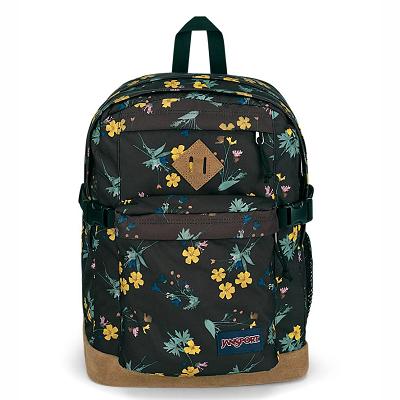 Black / Yellow JanSport SUEDE CAMPUS School Backpacks | MY_JS216