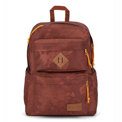 Brown JanSport Double Break Laptop Backpacks | MY_JS433