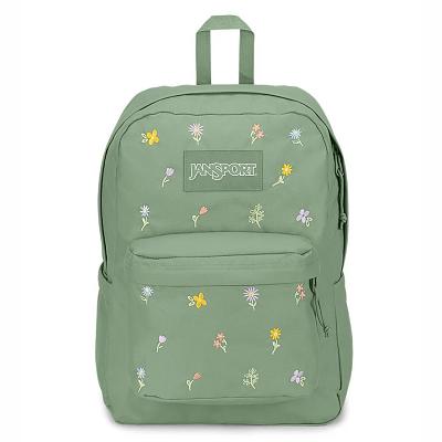 Green JanSport SuperBreak® Plus Laptop Backpacks | MY_JS417