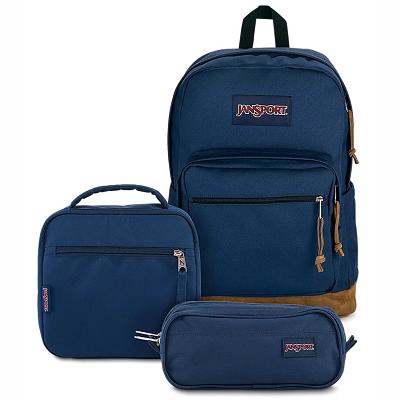 Navy JanSport TIMELESS BLUE NAVY BUNDLE School Backpacks | MY_JS557