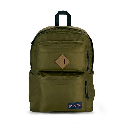 Olive JanSport Double Break School Backpacks | MY_JS543