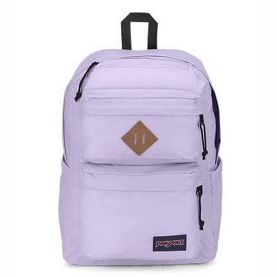 Purple JanSport Double Break Laptop Backpacks | MY_JS353