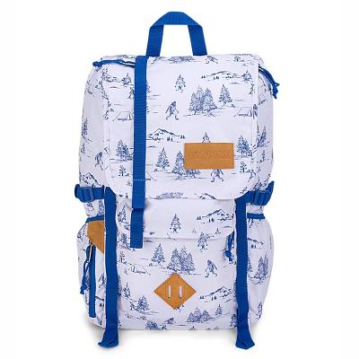 White / Blue JanSport Hatchet Hiking Backpacks | MY_JS329