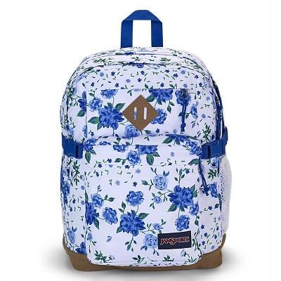White / Blue JanSport SUEDE CAMPUS School Backpacks | MY_JS553