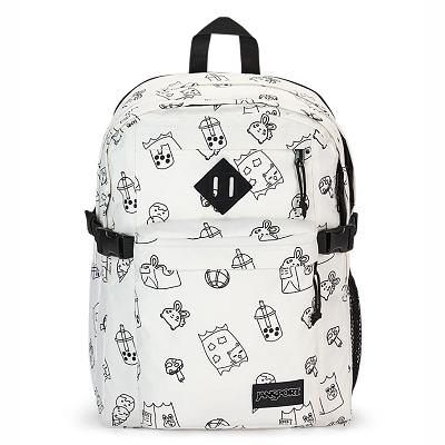 White JanSport Main Campus School Backpacks | MY_JS061