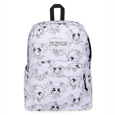 White JanSport SuperBreak® Plus School Backpacks | MY_JS501