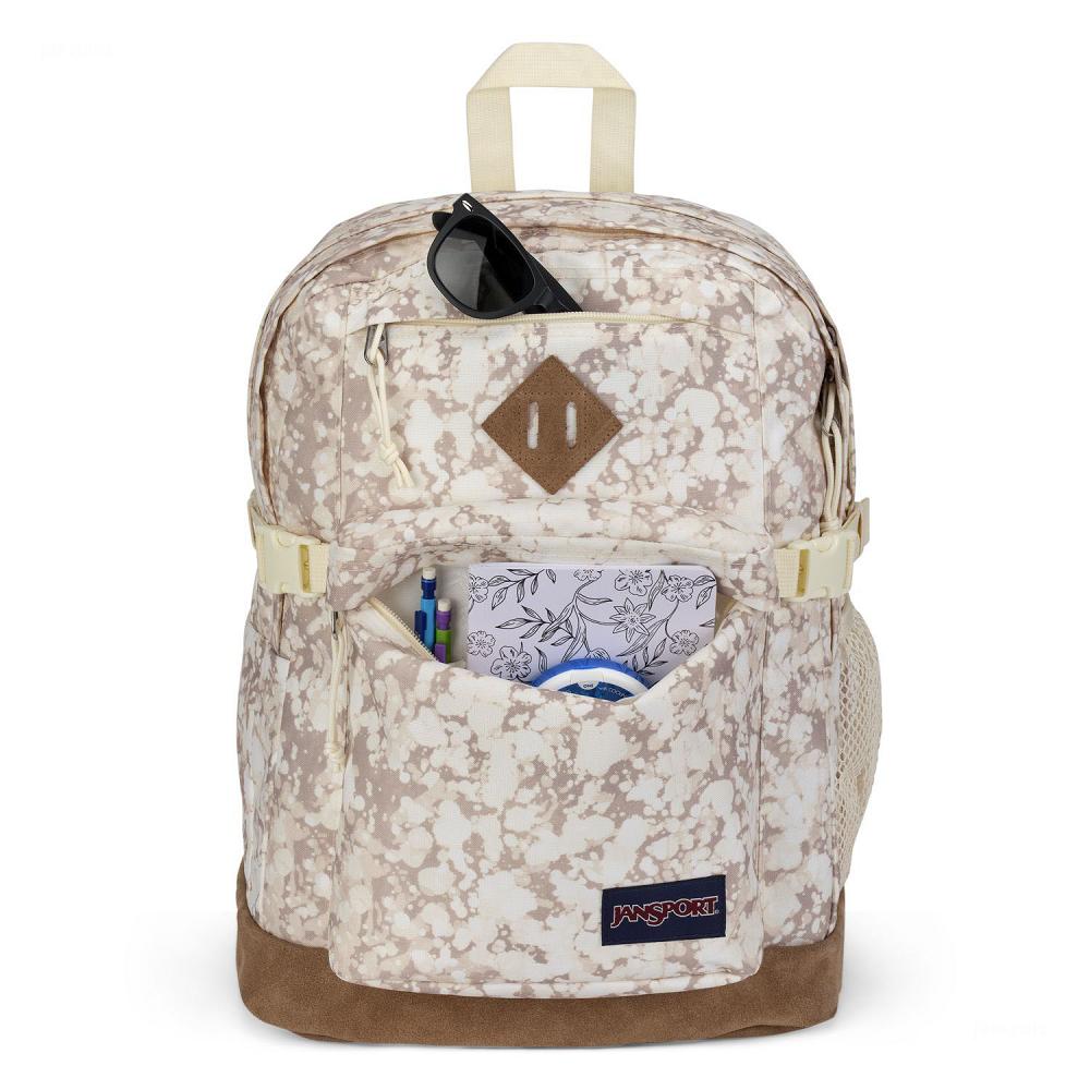 Beige JanSport SUEDE CAMPUS Laptop Backpacks | MY_JS014
