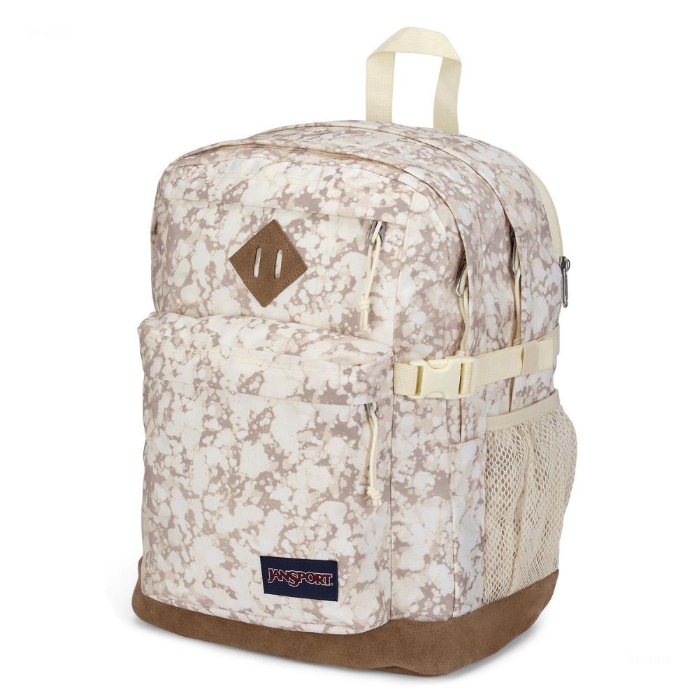 Beige JanSport SUEDE CAMPUS Laptop Backpacks | MY_JS014