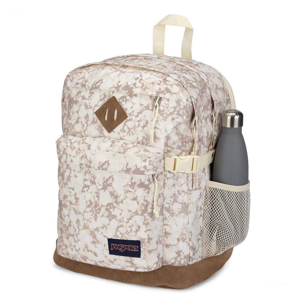 Beige JanSport SUEDE CAMPUS Laptop Backpacks | MY_JS014