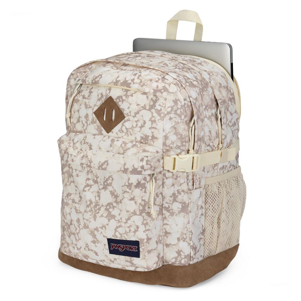 Beige JanSport SUEDE CAMPUS Laptop Backpacks | MY_JS014