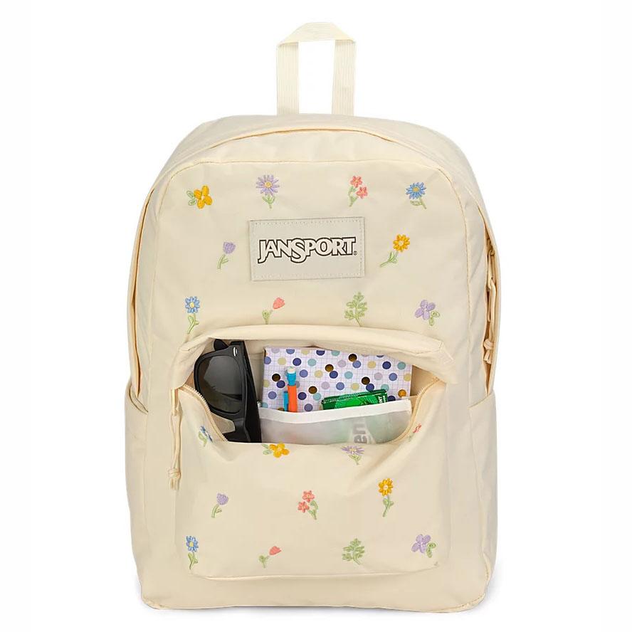 Beige JanSport SuperBreak® Plus Laptop Backpacks | MY_JS023