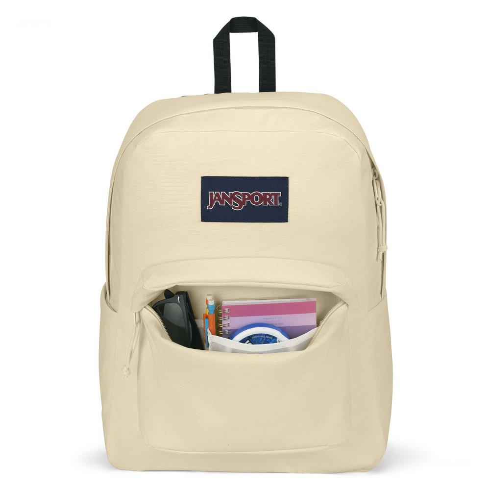 Beige JanSport SuperBreak® Plus Laptop Backpacks | MY_JS533