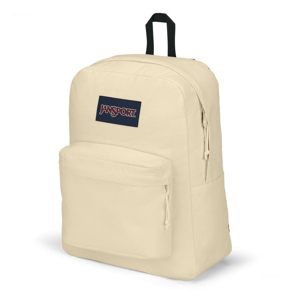 Beige JanSport SuperBreak® Plus Laptop Backpacks | MY_JS533