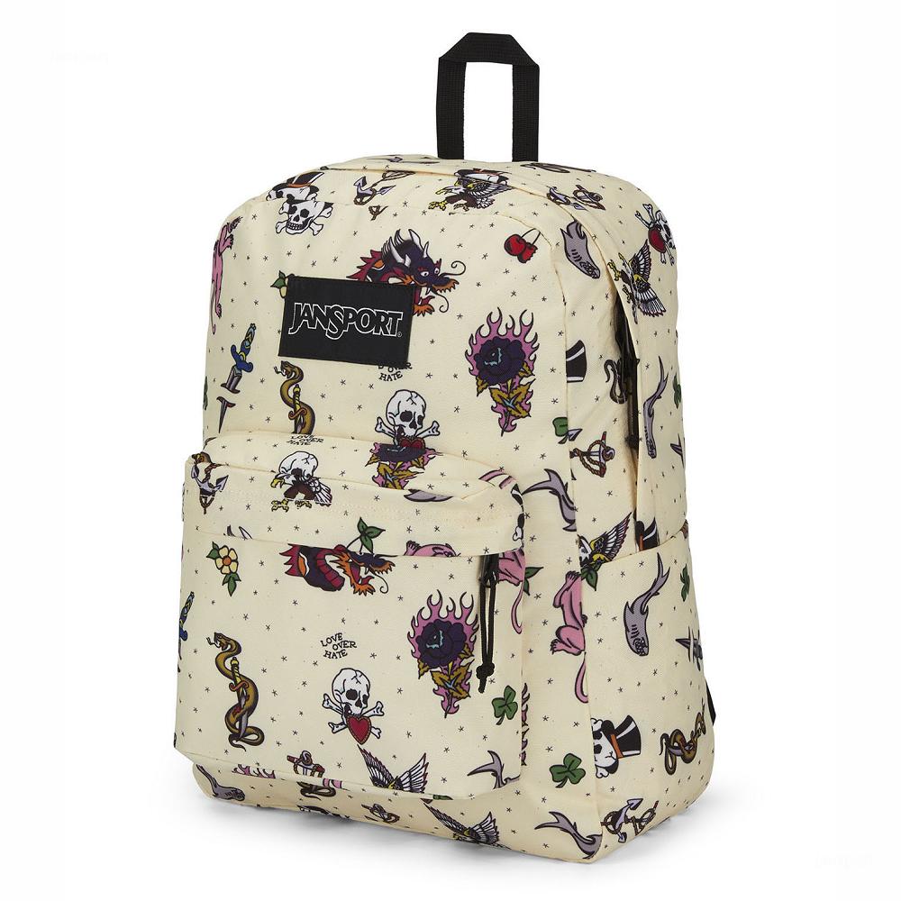 Beige JanSport SuperBreak® Plus School Backpacks | MY_JS117