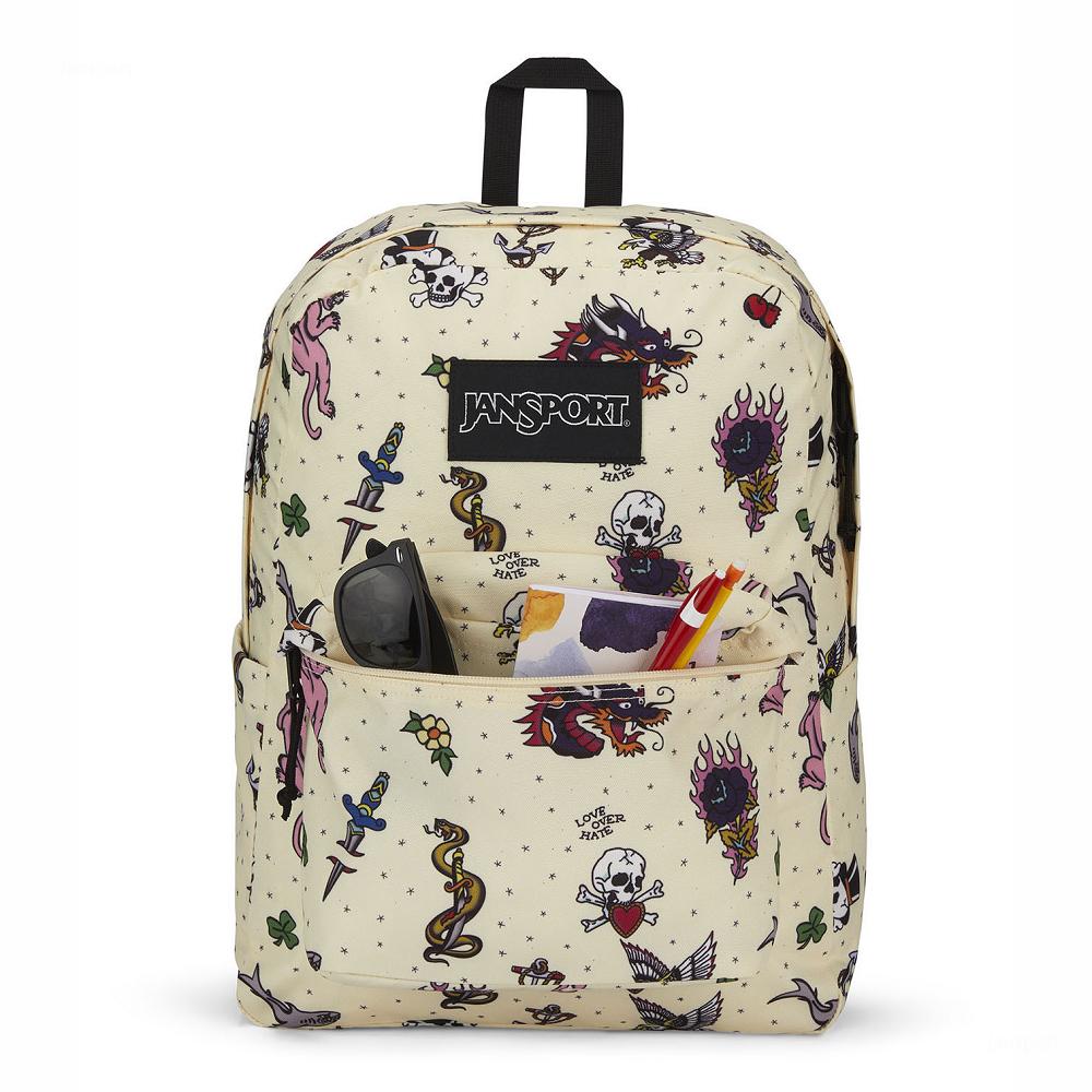 Beige JanSport SuperBreak® Plus School Backpacks | MY_JS117