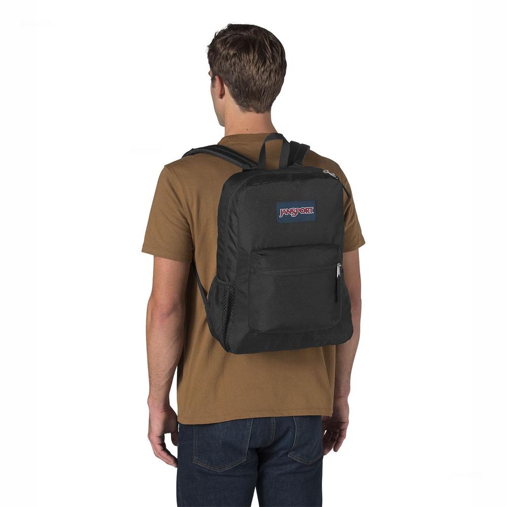 Black JanSport CROSS TOWN School Backpacks | MY_JS184