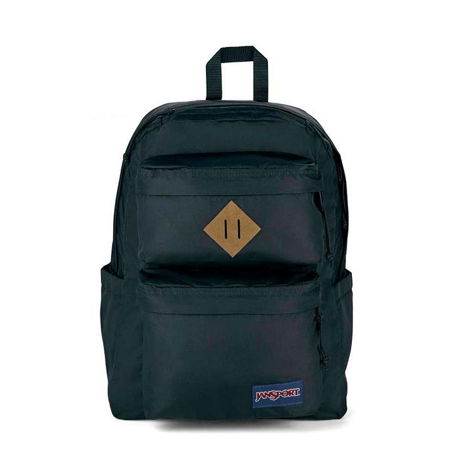Black JanSport Double Break Laptop Backpacks | MY_JS207