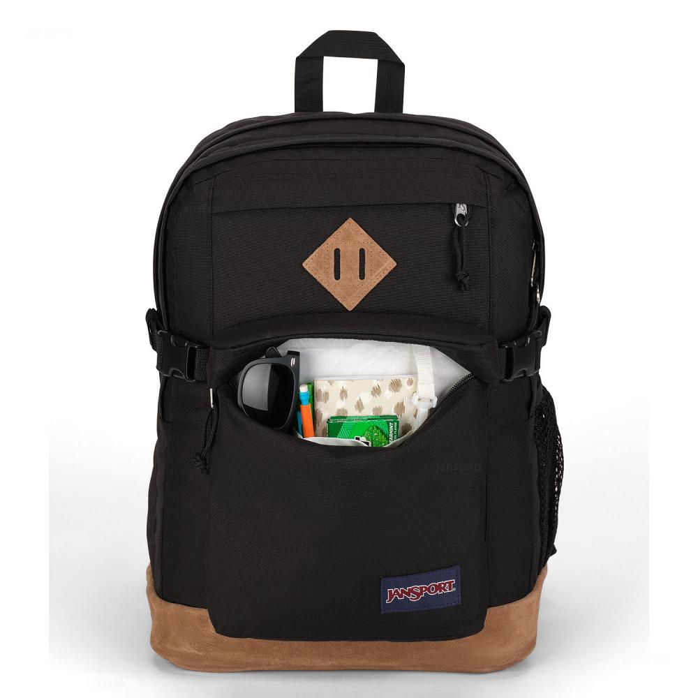 Black JanSport SUEDE CAMPUS Laptop Backpacks | MY_JS585