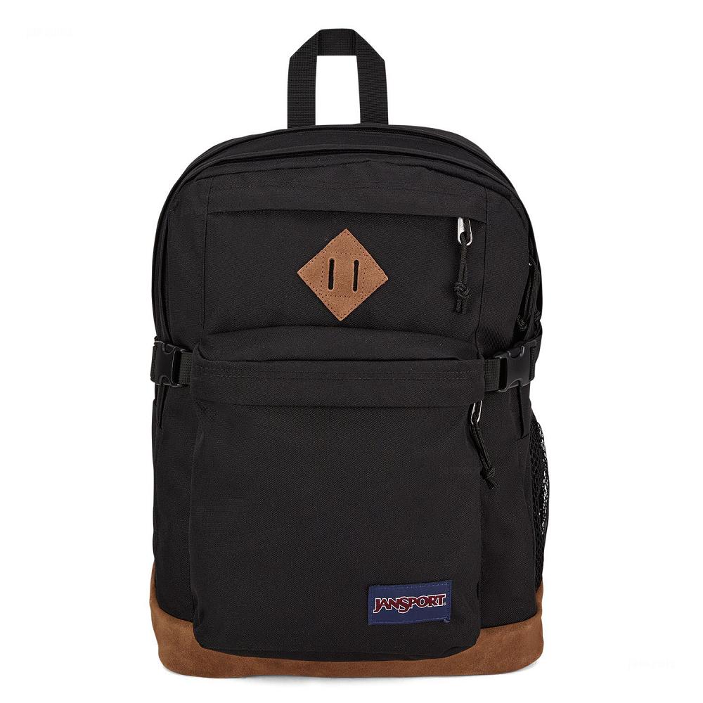 Black JanSport SUEDE CAMPUS Laptop Backpacks | MY_JS585