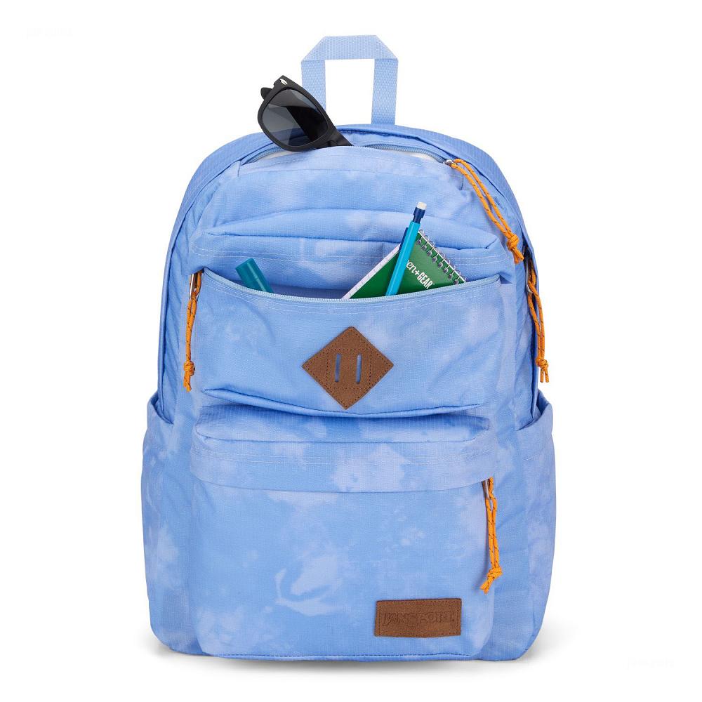 Blue JanSport Double Break Laptop Backpacks | MY_JS253
