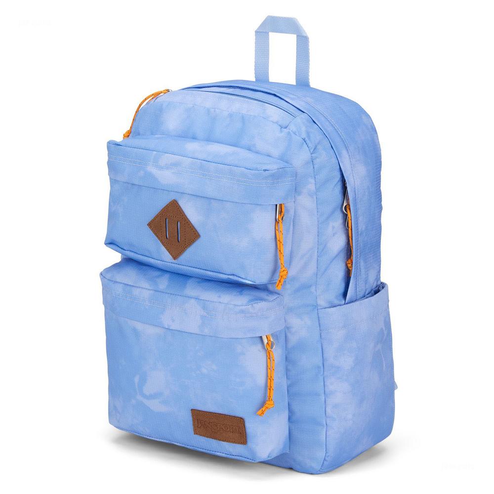 Blue JanSport Double Break Laptop Backpacks | MY_JS253