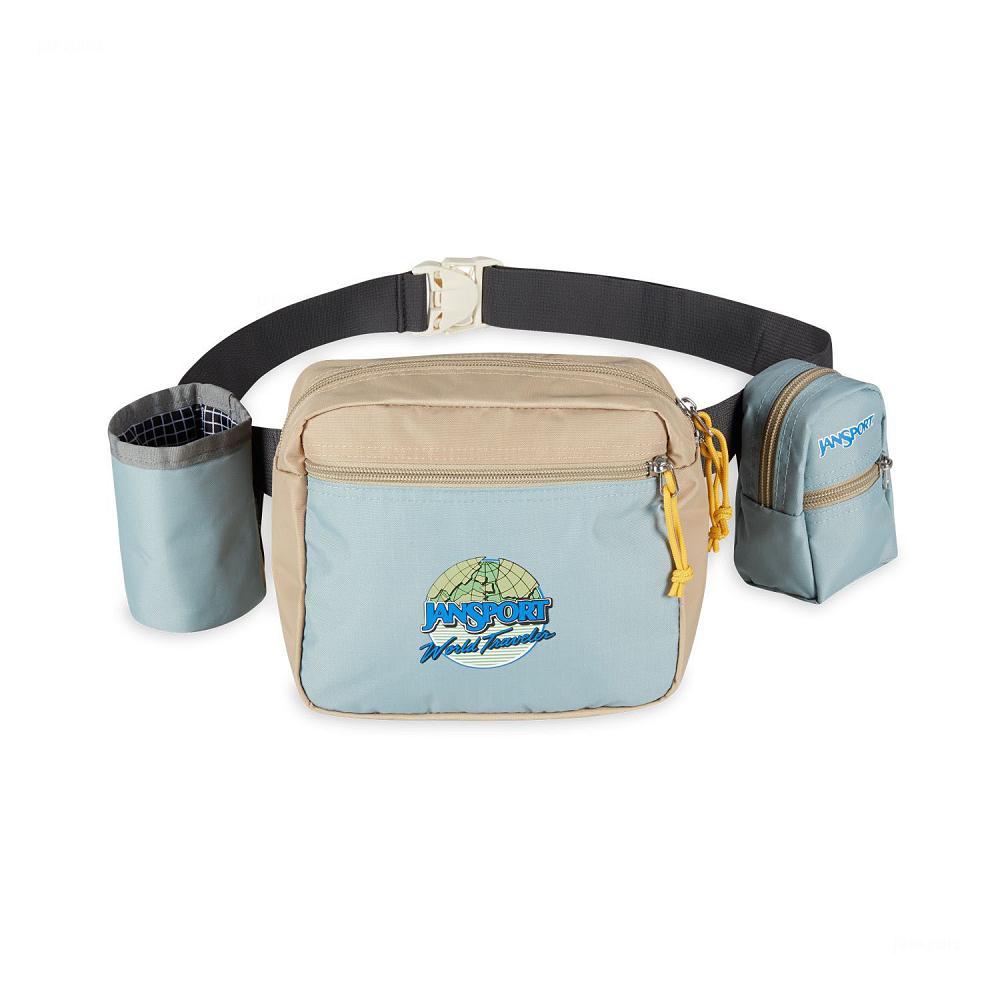 Brown / Blue JanSport SURPLUS WORLD TRAVELER Fanny Packs | MY_JS243