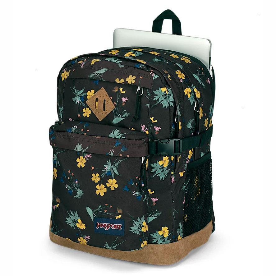 Brown JanSport DARK FLORA BUNDLE School Backpacks | MY_JS457