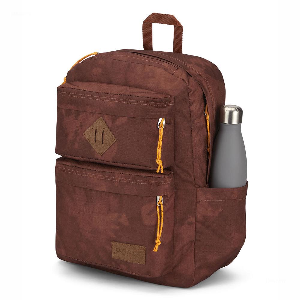 Brown JanSport Double Break Laptop Backpacks | MY_JS433