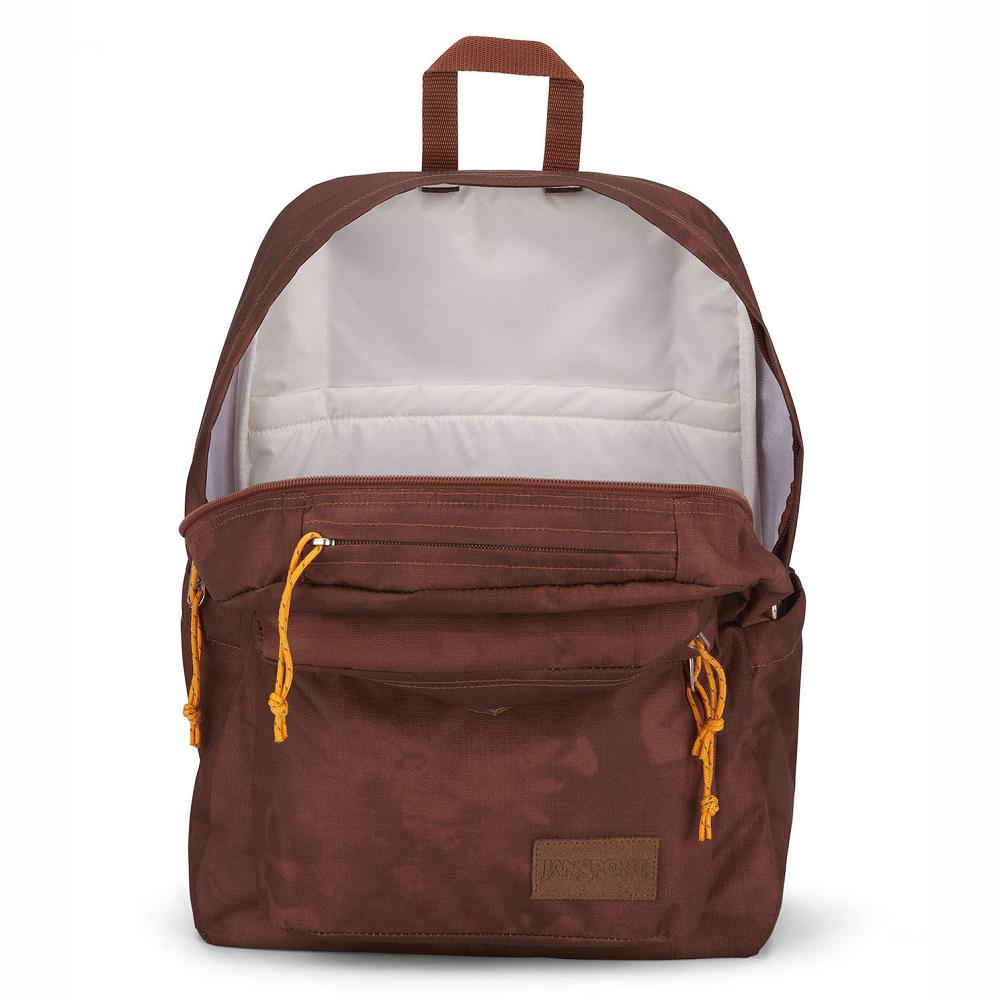 Brown JanSport Double Break Laptop Backpacks | MY_JS433