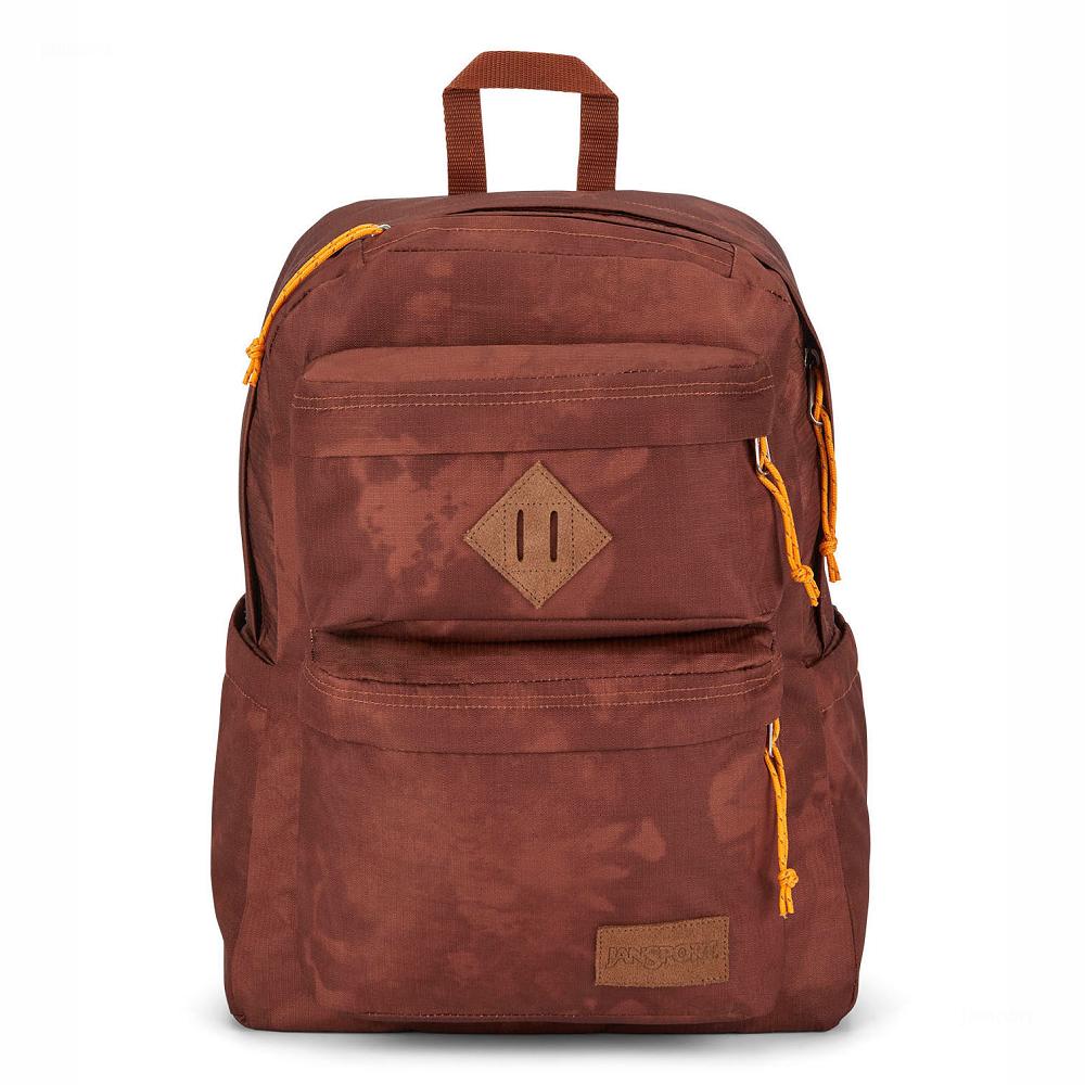 Brown JanSport Double Break Laptop Backpacks | MY_JS433