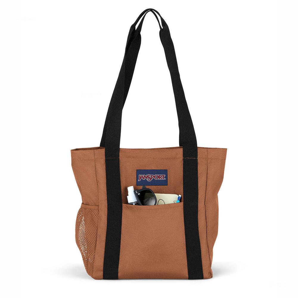 Brown JanSport SHOPPER TOTE X BAG Tote Bags | MY_JS434