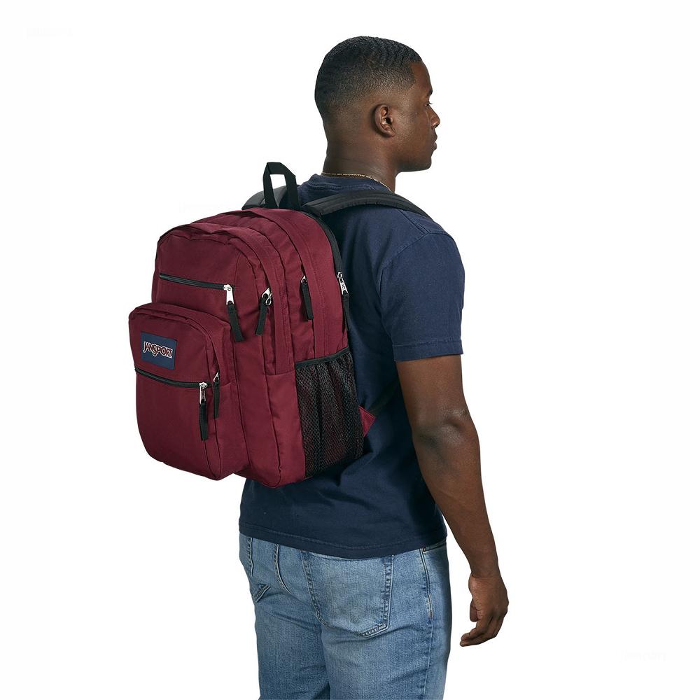 Burgundy JanSport BIG STUDENT Laptop Backpacks | MY_JS384