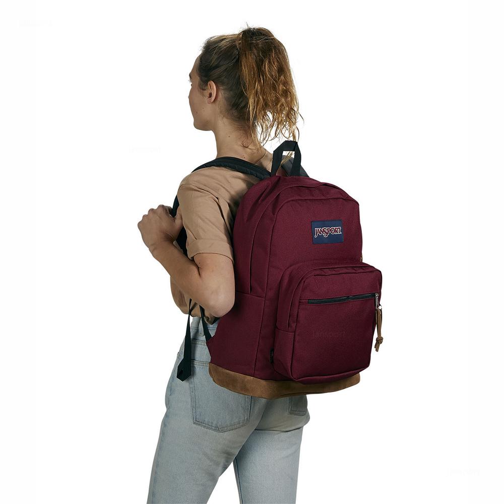 Burgundy JanSport Right Pack Laptop Backpacks | MY_JS584