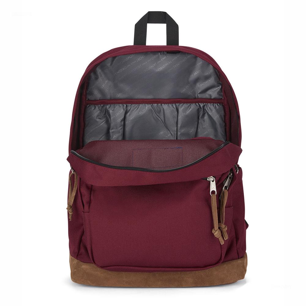 Burgundy JanSport Right Pack Laptop Backpacks | MY_JS584