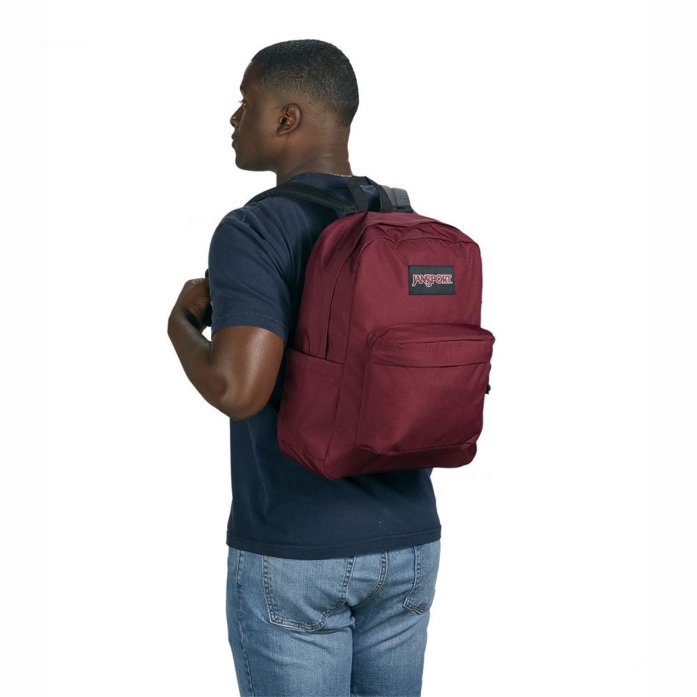 Burgundy JanSport SuperBreak® Plus Laptop Backpacks | MY_JS209