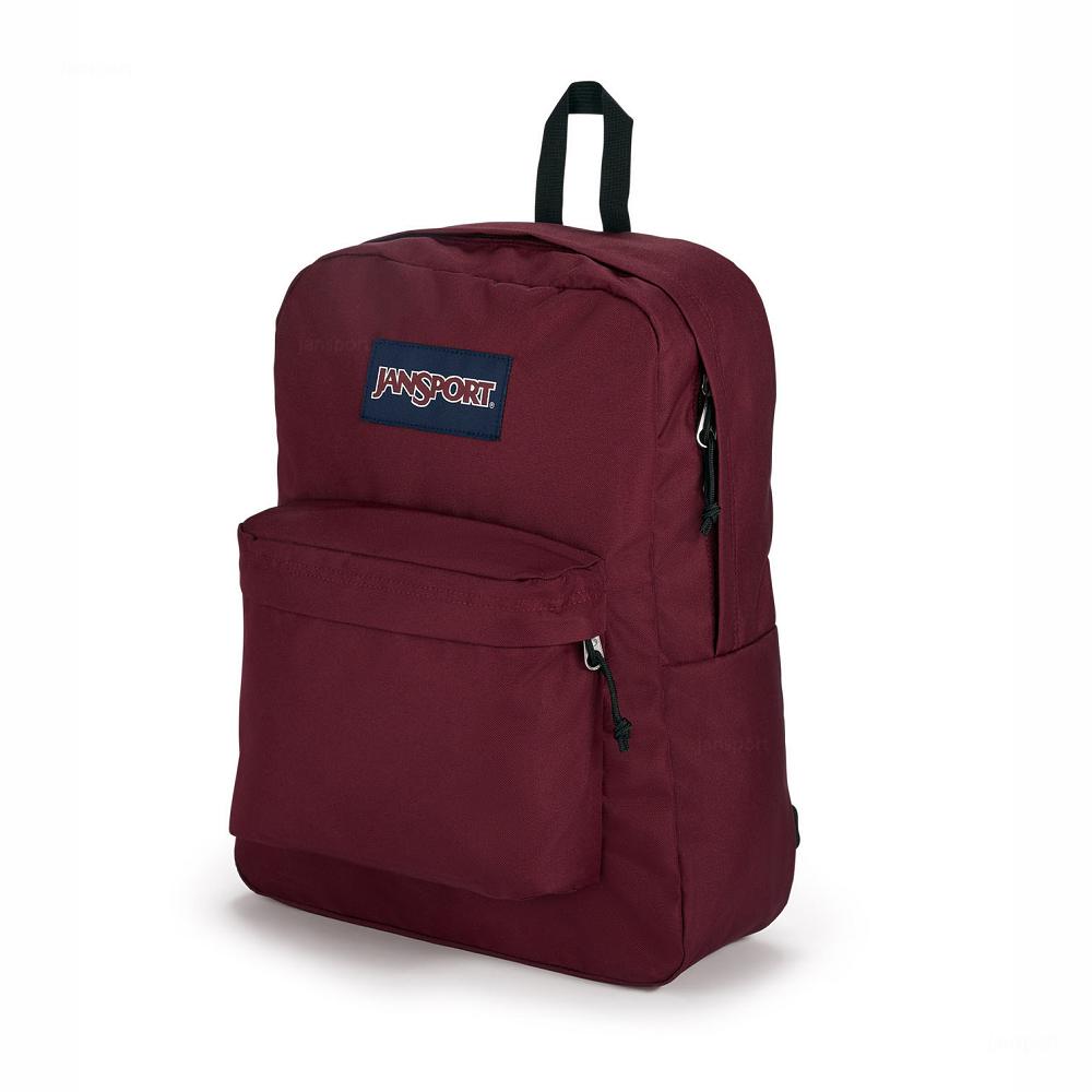 Burgundy JanSport SuperBreak® Plus Laptop Backpacks | MY_JS209