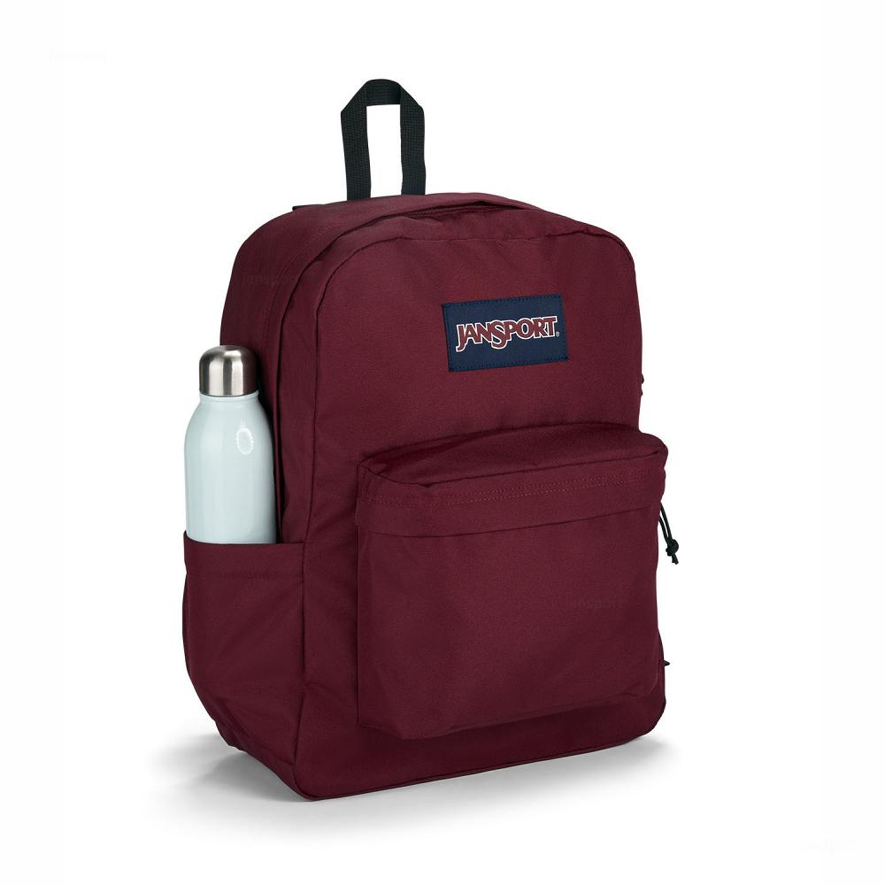 Burgundy JanSport SuperBreak® Plus Laptop Backpacks | MY_JS209