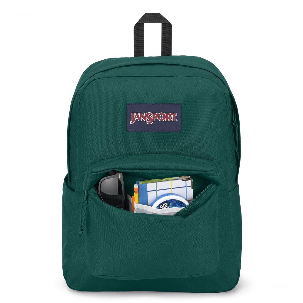 Deep Green JanSport SuperBreak® Plus School Backpacks | MY_JS519