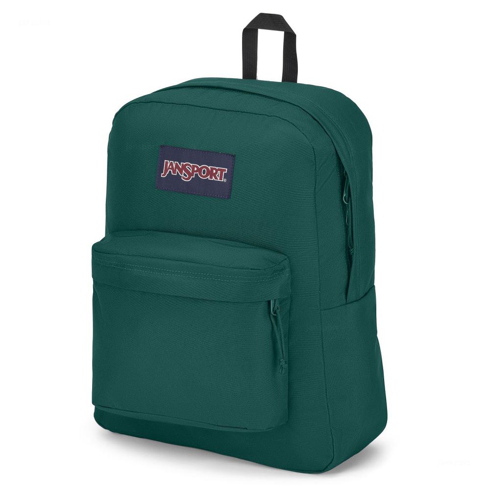 Deep Green JanSport SuperBreak® Plus School Backpacks | MY_JS519