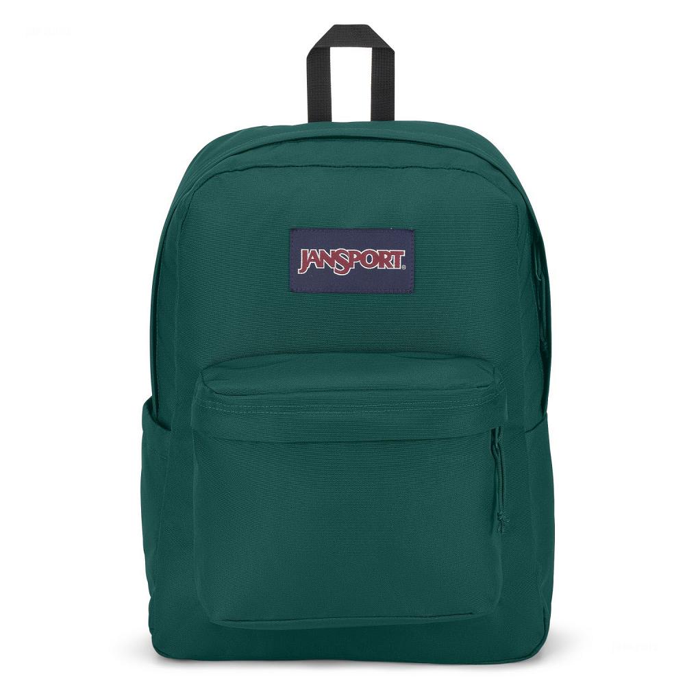 Deep Green JanSport SuperBreak® Plus School Backpacks | MY_JS519