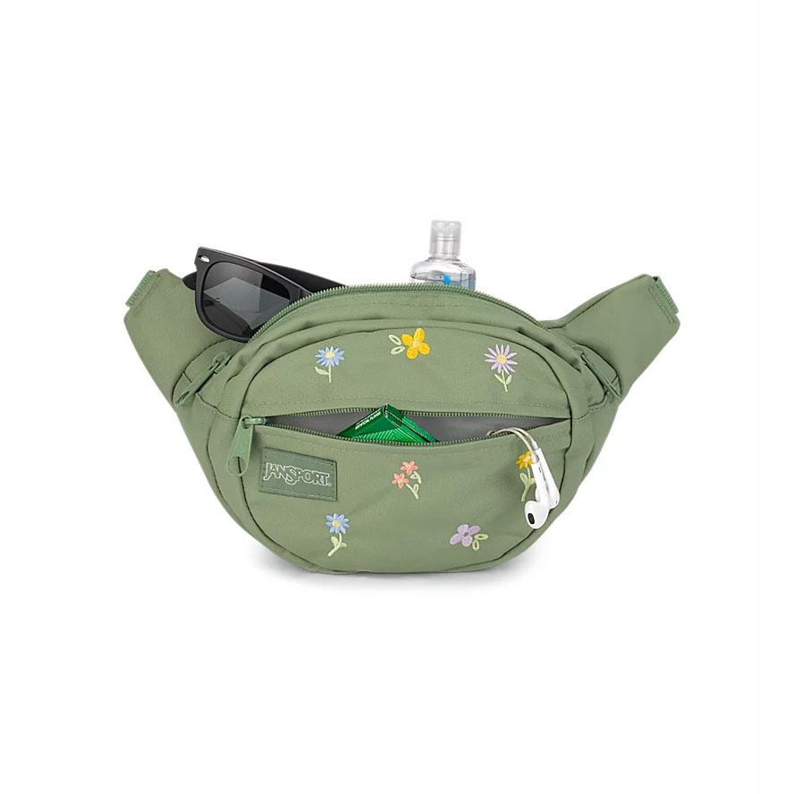 Green JanSport Fifth Avenue Fanny Packs | MY_JS158