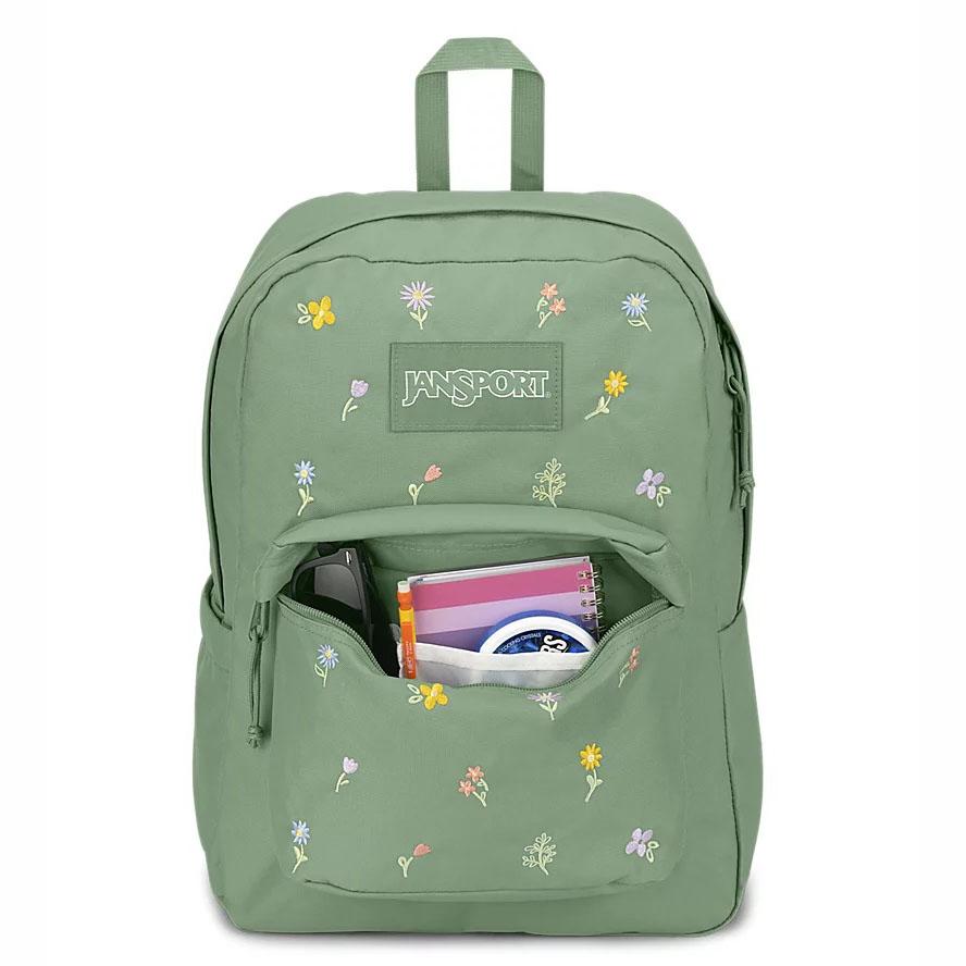 Green JanSport SuperBreak® Plus School Backpacks | MY_JS419