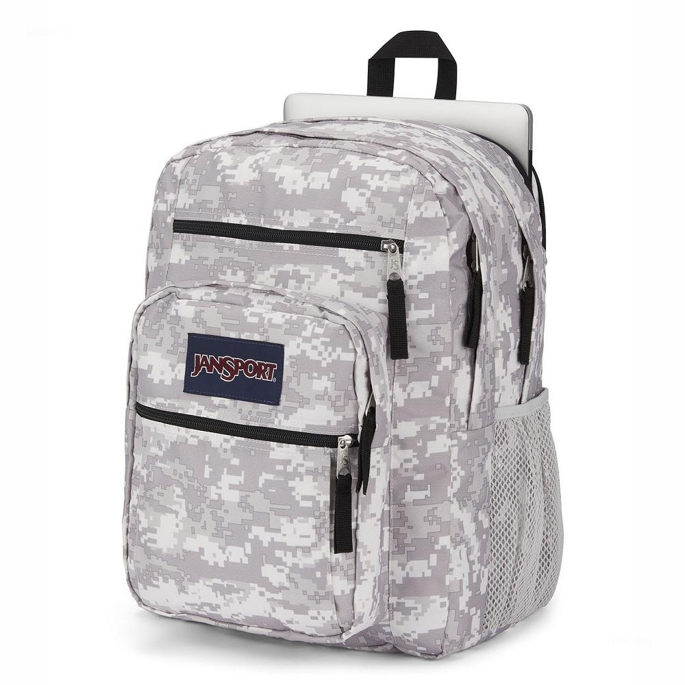 Grey / Camo JanSport BIG STUDENT Laptop Backpacks | MY_JS088