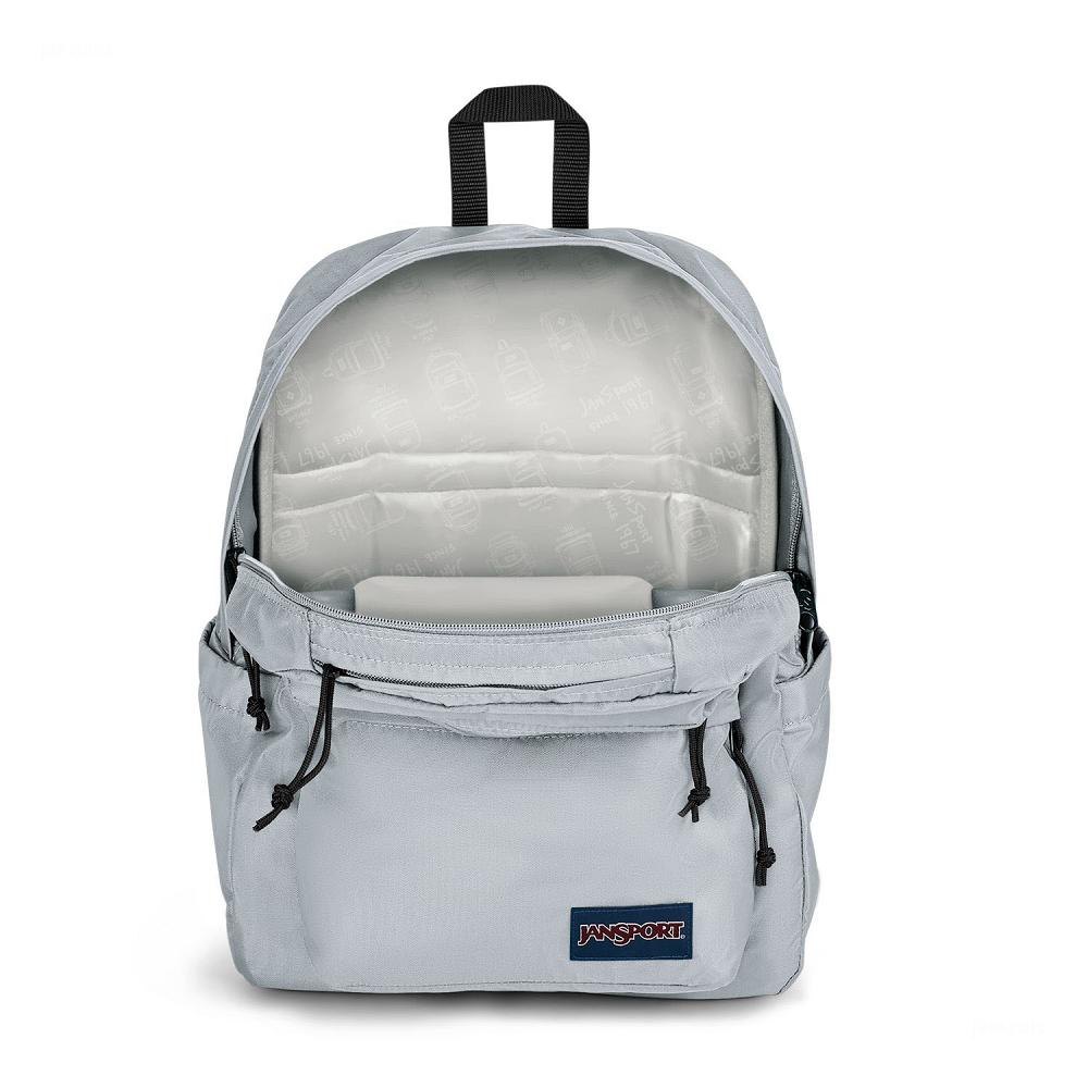 Grey JanSport Double Break Laptop Backpacks | MY_JS451