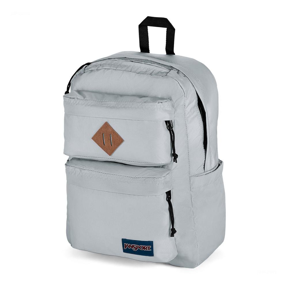 Grey JanSport Double Break Laptop Backpacks | MY_JS451