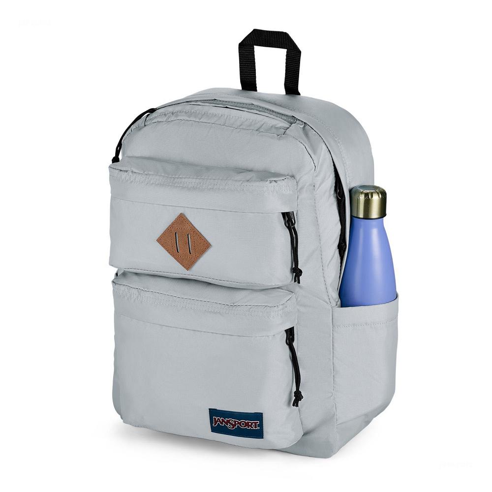 Grey JanSport Double Break Laptop Backpacks | MY_JS451