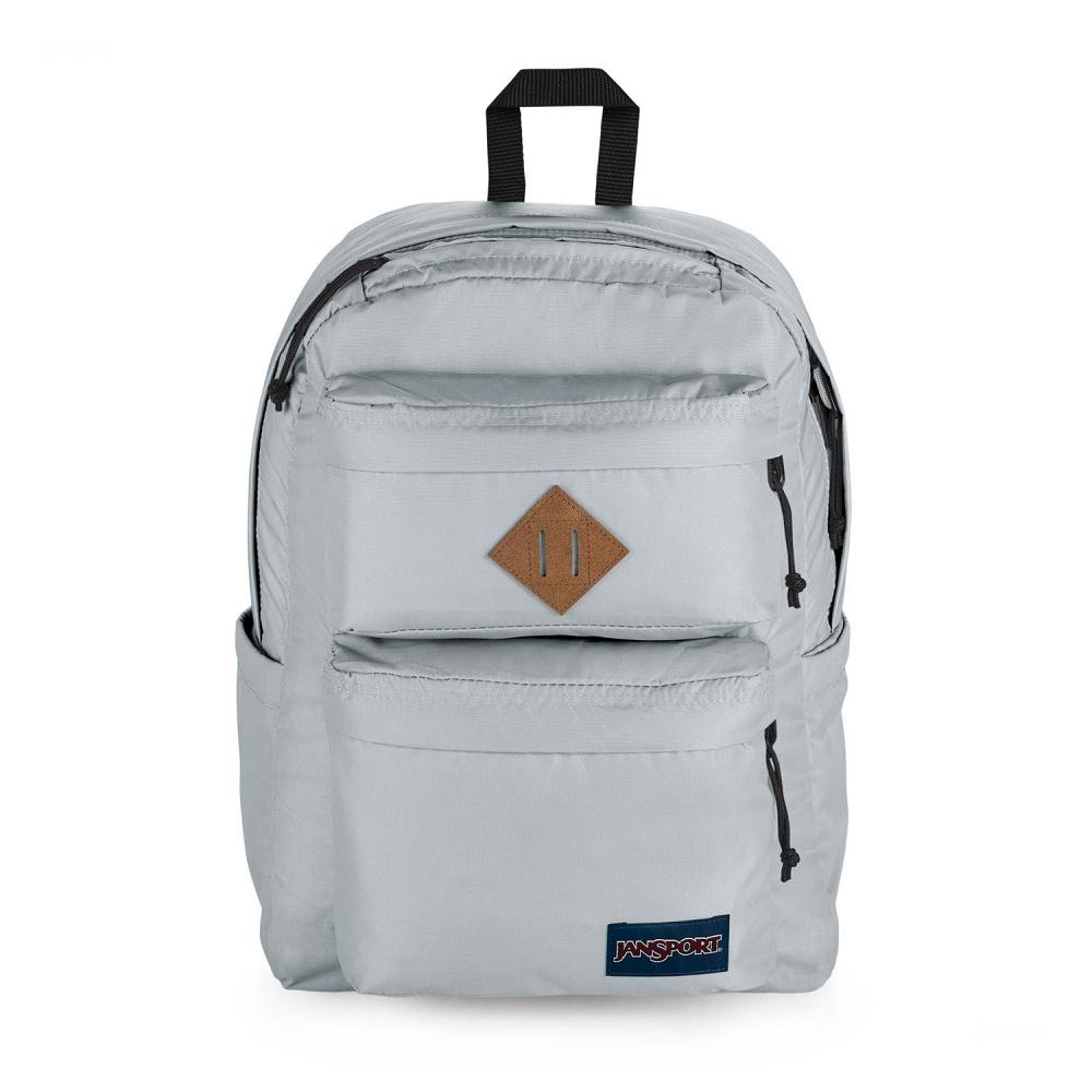 Grey JanSport Double Break School Backpacks | MY_JS280