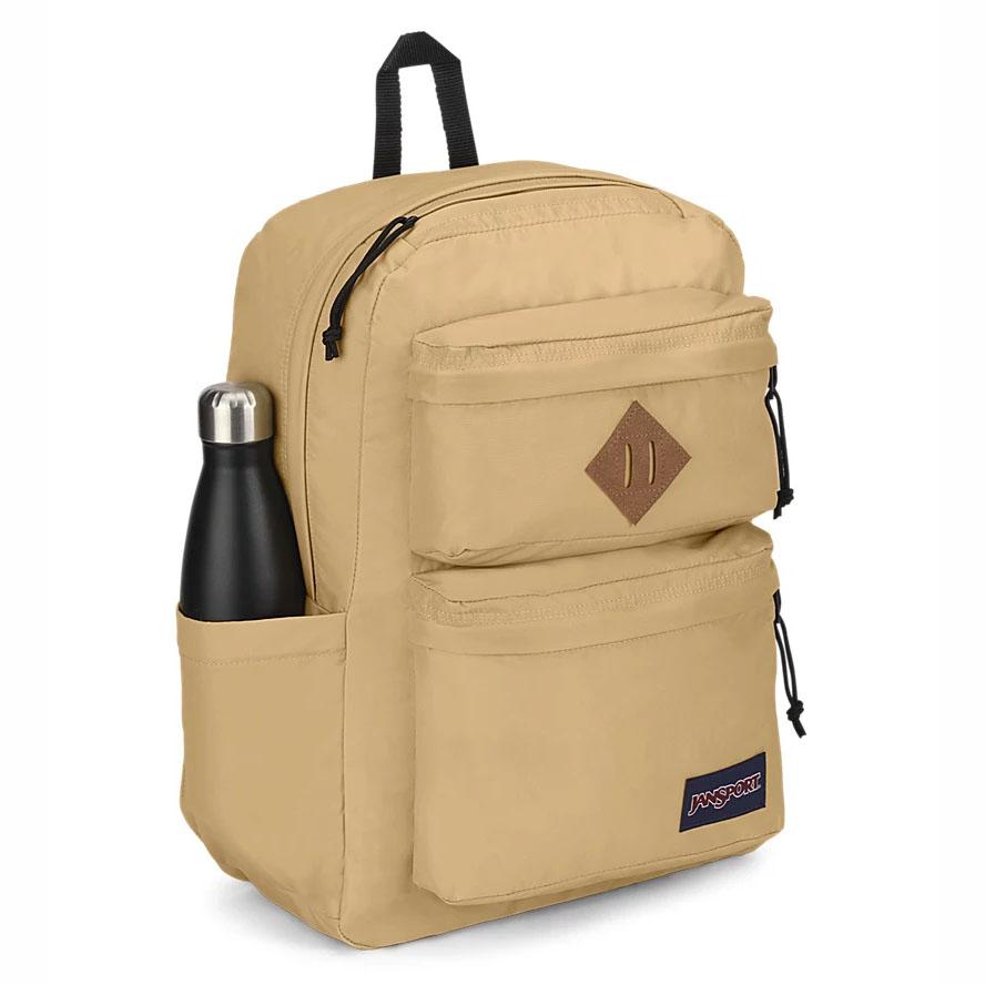 Khaki JanSport Double Break Laptop Backpacks | MY_JS027