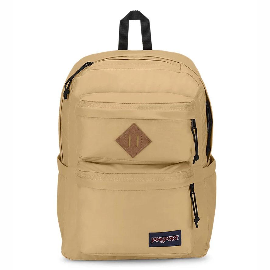 Khaki JanSport Double Break Laptop Backpacks | MY_JS027